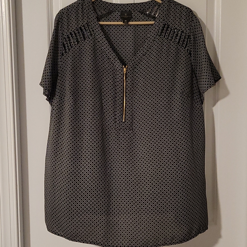 Black and white dress shirt